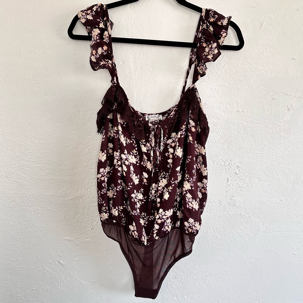 Free People Floral Ruffle Bodysuit - Picture 4 of 9